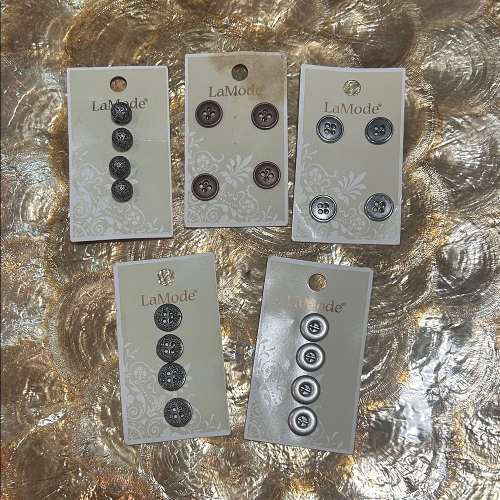 LaMode Button Set in Black and Gray 5 sets